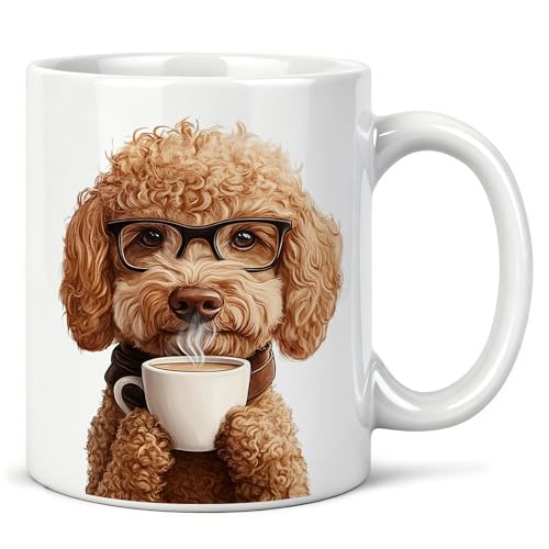 DEQSX Funny Goldendoodle Mug 11 oz, Goldendoodle Gifts for Women, Golden Doodle Gifts Women Coffee Cups Ceramic, Dog Lover Gift Ceramic Mug for Coffee Tea Hot Cocoa Home Office Work