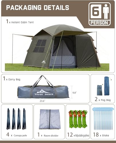 Three Bears 6-Person Double-Layer Tent