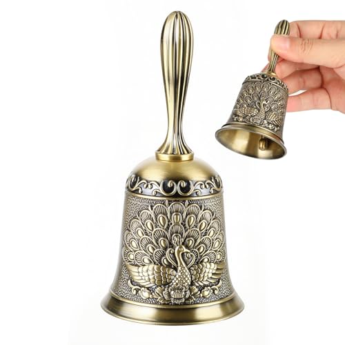Hand Bell Ringing Bells Loud Service Call Bells Handbells for Seniors Bedside Wedding Dinner Meditation