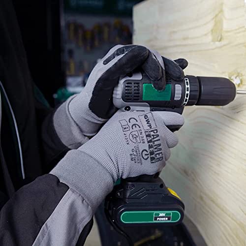 Ateret 12 Pairs Medium Safety Work Gloves I Microfoam Nylon Nitrile Coated Seamless Knit Gloves I Working Gloves For Construction Warehouse Home Improvement #TOP4