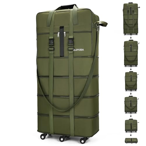 Gloyuda 130L Expandable 43" Rolling Suitcase with Wheels