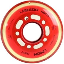 Labeda Roller Hockey Wheel Union Indoor X-Soft 74A Red 68mm