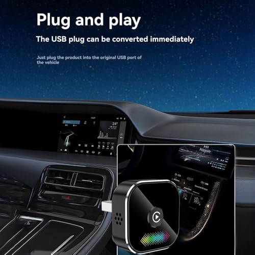 Adaptador USB 2en1 Wireless Carplay Android Auto conmutable para sistemas Android e iOS 7
