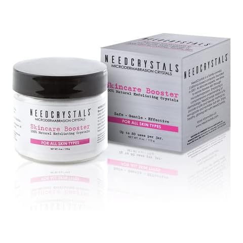 NeedCrystals Mikrodermabrasion Kristalle, Gesicht Peeling. Natürliches gesichtspeeling für stumpfe oder trockene Haut verbessert Narben, Mitesser, Porengröße, Flecken und Hautstruktur. 113 Gr Cover