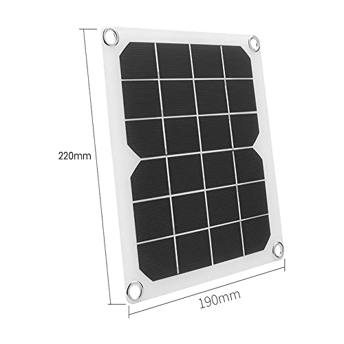 Conjunto de ventilador portátil 5W Dual-USB movido a energia solar painel solar painel solar de silí