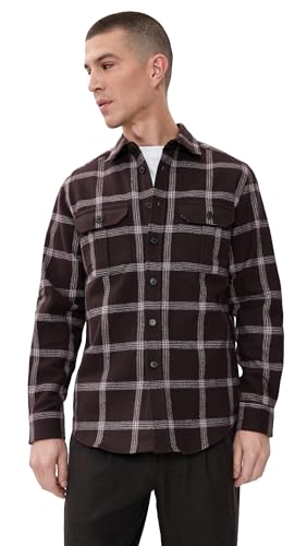 Portuguese Flannel Men's Log Cotton Plaid Overshirt, Multi Color, M