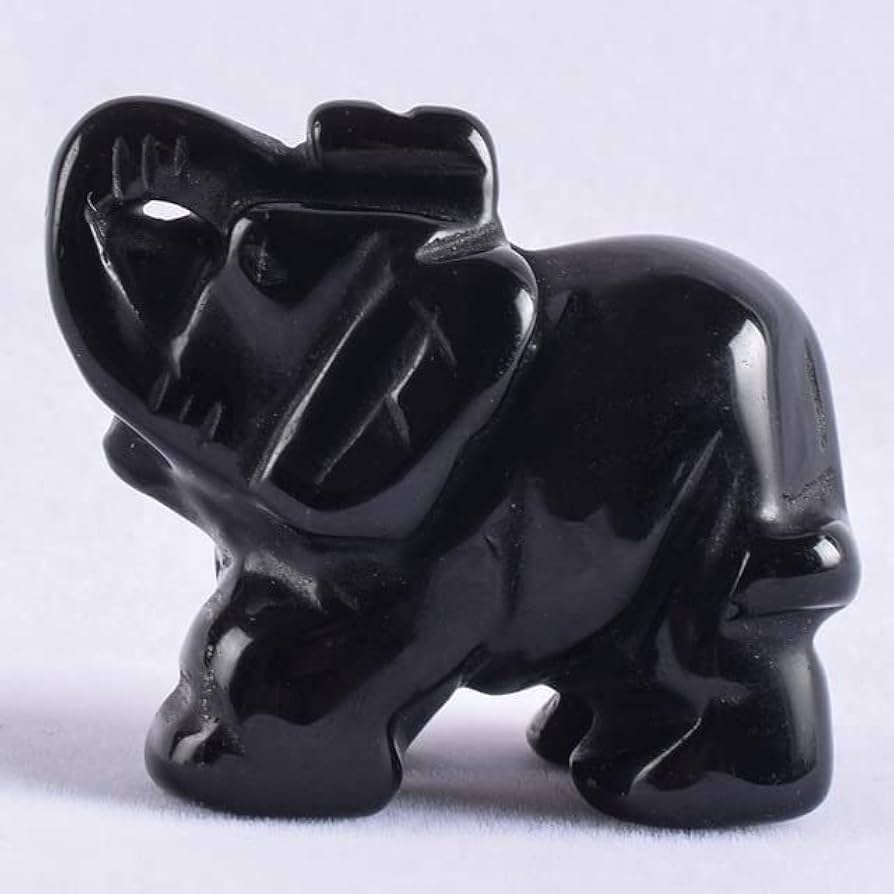 象の置物 天然石素材 天然水晶彫刻象の置物貴州紫縁蛍石原石とてもかわいい その他