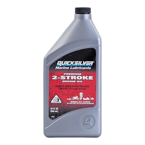 Olio tcw3 Prem. Qt Certified TC-W3 progettato per soddisfare i requisiti unici dei motori marini. Aumenta la durata e le prestazioni del motore con questo olio fuoribordo appositamente formulato a 2 tempi. La speciale formula Quicksilver consente di utilizzare questo olio in un'ampia varietà di applicazioni per motori a 2 tempi non marini quando miscelato secondo i rapporti raccomandati dal produttore.