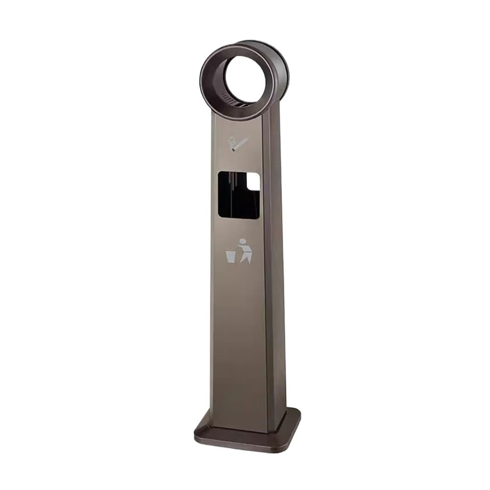 Stand ashtray Smoking Area Lockable Stainless Steel Cigarette Bin, Outdoor Public Rainproof Ash Colum Pillar