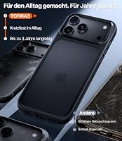 TORRAS Guardian für iPhone 18 Pro Max Hülle Militärschutz, Matt Schwarz – Ansicht 6