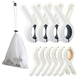 PAMISO Beach Towel Clip, 10 PCS Cloth Pins, Quilt Drying Clip, Plastic Clothespins, Strong Grip Holder to Dry Laundry on Clothesline and Hanging Rack(6 Small and 4 Large Random Color)