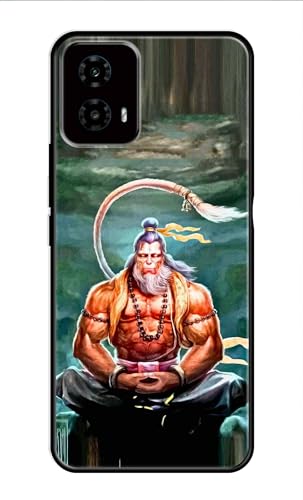 Image of Metal TPU Printed Back Cover for Motorola Moto G34 5G (Jai Hanuman) 360 Degree Protection | Camera Protection -25092024(AH)