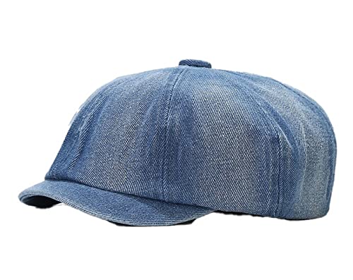 Denim Cotton Newsboy Hat Boy Beret Flat Cap