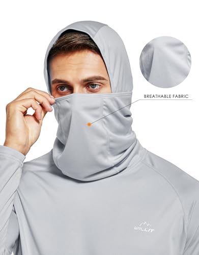 Willit Men's Sun Protection Hoodie UPF 50+ Fishing Hiking Shirt Long Sleeve SPF UV Shirt Rash Guard Lightweight3