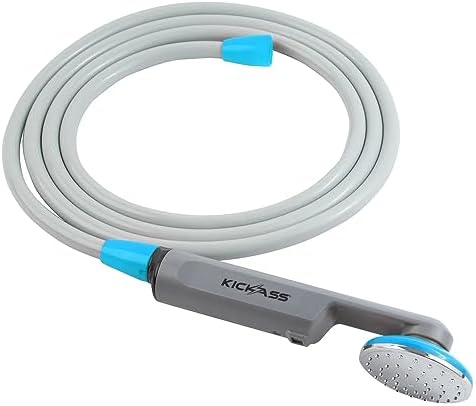 Kickass 12V Portable Camping Shower with Lithium Battery | Perfect Shower for 4X4, Overland, Off Road, Camping, or Van Life. Use it with The Kids or Pets! No Add On