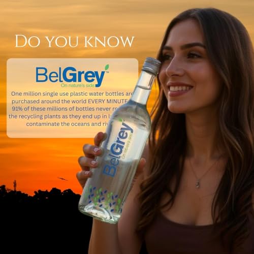 Image of Belgrey Waters Premium Glass Bottled Mineral Water 750ml Each, pH-Balanced, Chemical-Free, Natural Spring Taste, Mineral-Infused Hydration, Glass Bottle - Pack of 3