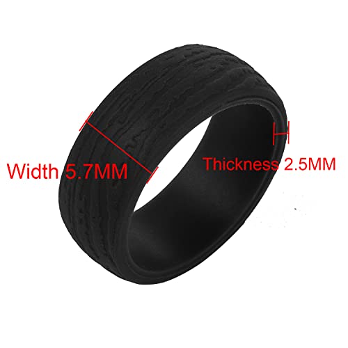 Couples Silicone Rings Set Custom Love - Tree Pattern Rubber Wedding Rings for Men Women Matching Rings, Wedding Engagement Gift for Him and Her Silicone Bridal Sets, Size 4 to 143