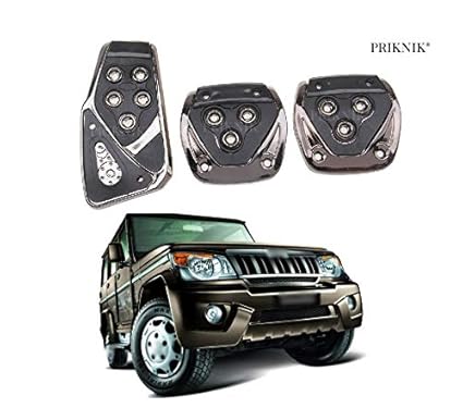 PRIKNIK Anti-Skid Car Pedals(Manual Shift) 3 Pcs Sports kit Pad Covers Set Compatible with Bolero