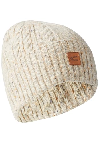 camel active Herren Beanie aus hochwertiger Merino- und Alpakawolle Sand, Menswear-OS