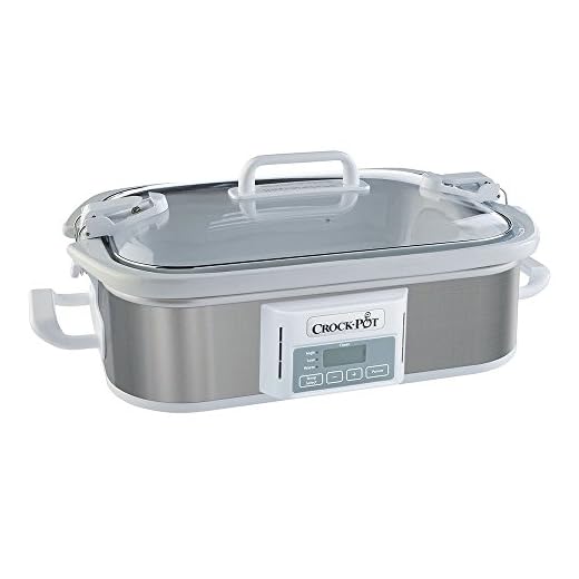 Crock-Pot SCCPCCP350-SS Programmable Digital Casserole Crock Slow Cooker, 3.5 quart, Stainless Steel