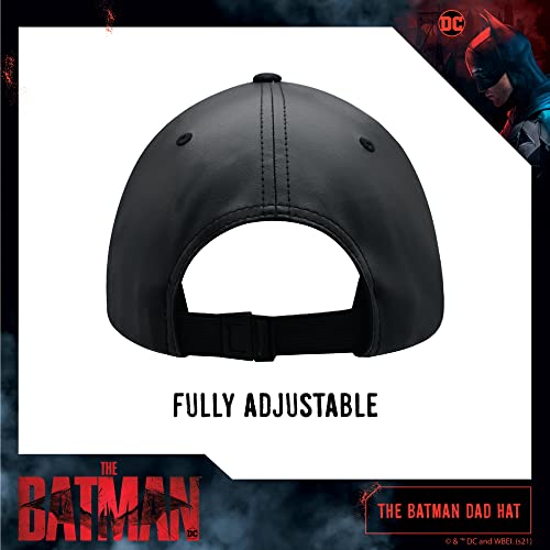 Concept One The Batman Dad Hat, Armor Design Adult Baseball Cap With Flat Brim, Black, One Size #TOP2