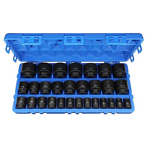 Grey Pneumatic (8029 3/4" Drive 29-Piece Fractional Master Socket Set 3/4-2-1/2" #TOP1