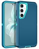 Casenplaza for Samsung Galaxy S24 FE 5G Case Heavy Duty Protective Shockproof Dropproof 3-Layer Full Body Protection [Without Screen Protector] Tough Rugged Case for Galaxy S24 FE,Turquoise