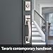 Kwikset 98001-374 Tavaris Single Cylinder Handleset w/Vedani Lever featuring SmartKey in Satin Nickel
