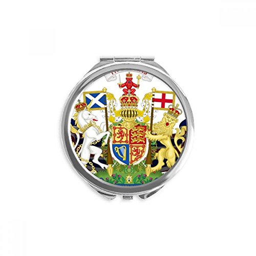 Miroir maquillage poche Royaume-Uni symbole pays rond multicolore