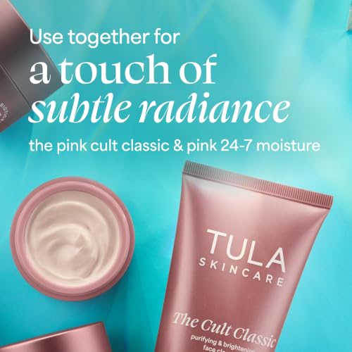 Image of TULA Skincare Cult Classic Purifying Face Cleanser, Sparkling Rose, Daily Wash for Pores & Skin Balance with Prebiotic Extracts, Antioxidants & Turmeric, Deep Cleansing Formula, 6.7 FL OZ