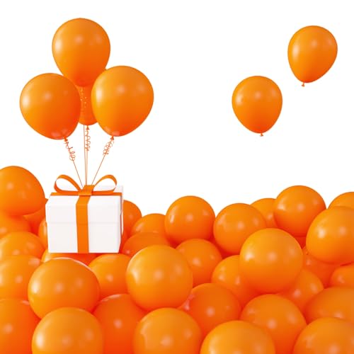 Image of KALOR Orange Balloons,100 Pcs 5 Inch Mini Matte Latex Balloons for Balloon Garland Arch, Birthday Decoration, Wedding Party, Baby Shower Decorations