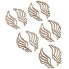 hobbyhub 80 Pcs Unfinished Angel Wings Shape Wooden,4 Styles Blank Wood Slices for DIY Painting Home Decor #2