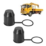 KOMUNJ 2 Stück Anhängerkupplung Abdeckkappe, Staubdicht und Wasserdicht für Auto, Wohnmobil, Anhänger Kugelkopfschutz (Schwarz)