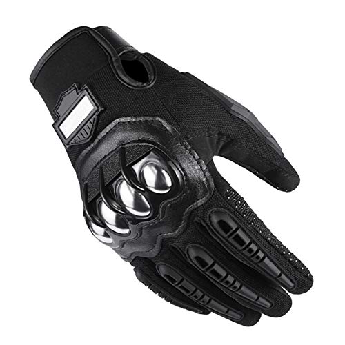 Sangmei Luvas masculinas para motocicleta Luvas de dedo completo para motocicleta Luvas de resistênc