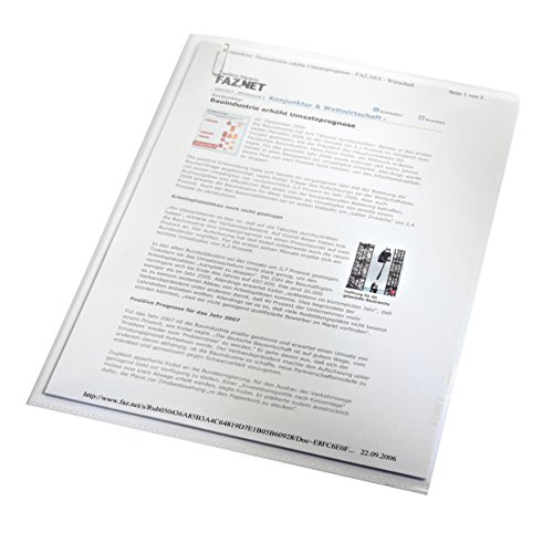 Leitz 4000 Plastic Folders A4 Pp Film 1Pg/100 In Pack #TOP1