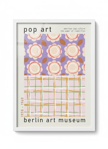 Poster Berlin Art Museum Pop Art rétro années 50 pour salon vintage