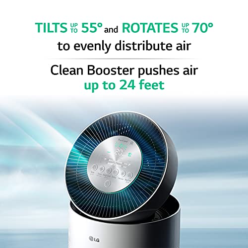 LG PuriCare 360-Degree Single Air Purifier with Clean Booster, ThinQ Wi-Fi and Voice Control (AS330DWR0), 310 sq. ft, White - image 3