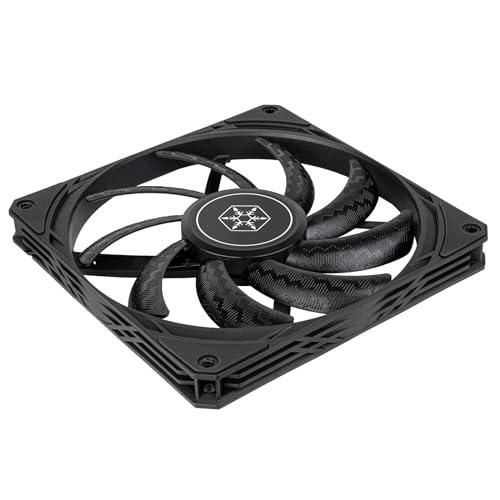 Image of Silverstone Technology Air Slimmer 140 Enhanced Performance 140mm Slim Fan with Full-Range PWM and Shark Force Technology, (SST-AS140B)
