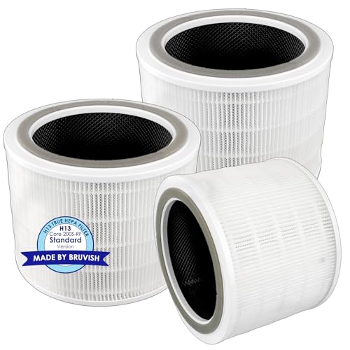 (3 pièces) Core 200S Core 200S-P HEPA filtres de rechange pour LEVOIT Core 200S purificateur d'air, Core 200S-P filtre Hepa True H13, filtres à charbon actif...