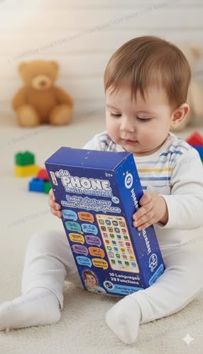 Image of SHAKTISM Kids Smart Learning Phone Toy, Educational Musical Device, 10 Languages, Camera Sound with Flash, 84 Features