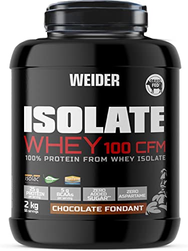 Weider Isolate Whey 100 CFM 2 Kg - 100% Aislado de Proteina de Suero/Alta Pureza y Calidad Superior