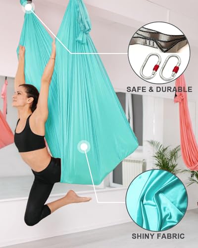 Ableme HSB2YGHMTQ55 Aerial Yoga Hammock Kit 5.5 Yards Aerial Silks Yoga Swing Flying thumb #1