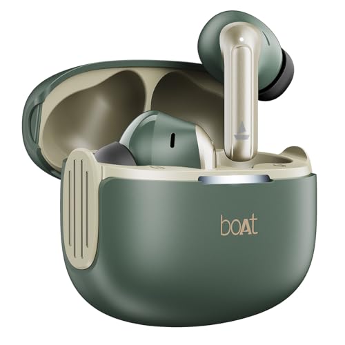 Boat Airdopes 219, 4Mics ENx, 40H Battery, Best in Segment for Calling, Stream Ad Free Music via App Support, Bluetooth Earbuds, TWS Ear Buds Wireless Earphones with mic (Forest Sage) view 1