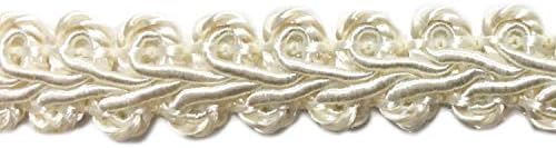BEL AVENIR Braid Trim 1/2 inch 13.6 Yards French Gimp Basic Sewing Polyester DIY Crafts Costume Home Decorative (Ivory)