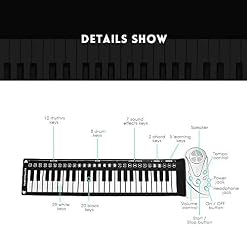 Clavier de piano pliable à 49 touches – Le piano à clavier portable se branche sur les écouteurs et fonctionne sur… - Les Beatles, Paul McCartney, John Lennon, RIngo Starr, George Harrison Clavier de piano pliable à 49 touches - Le piano à clavier portable se branche sur les écouteurs et fonctionne sur… – Image 2