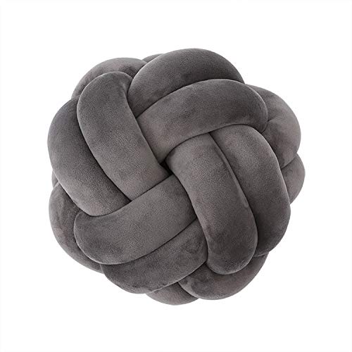 Small Knot Pillow Home Decorative Cushion - Modern Home Sofa Decor Throw Pillow 10" (Deep Gray)