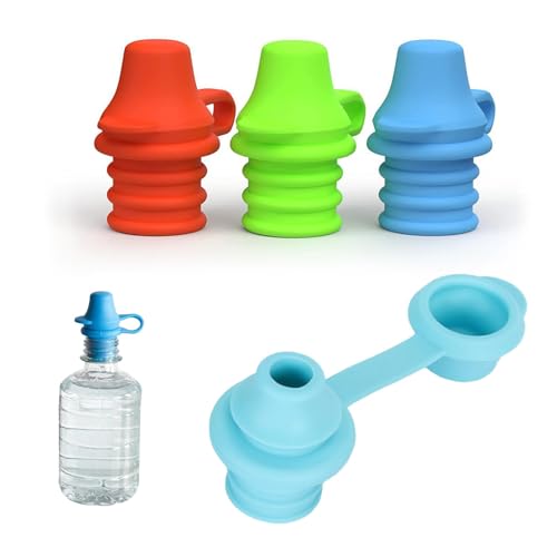 4 Piezas de Tapas de Boquilla para Botella, Tapa de Repuesto para Aislado Botella, Adaptador de Boquilla para Botella de Agua, Tapa de Botella de Silicona, Tapa de Botella de Agua, Adaptador de Boquil