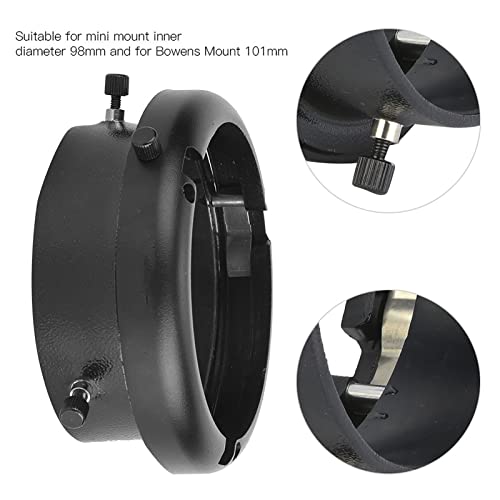 Soporte de flash de aluminio para evitar vibraciones en adaptador de anillo 7