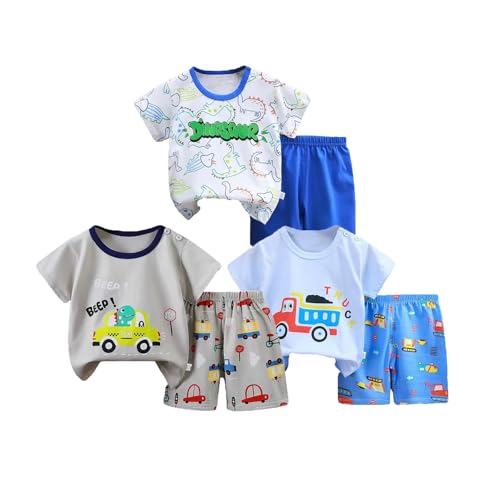 Image of Toddler Baby Boy Clothes for 2t 3t Boys Cute Summer Short Sleeve T-Shirt Tops Shorts Clothes Sets Baby Boy Outfits