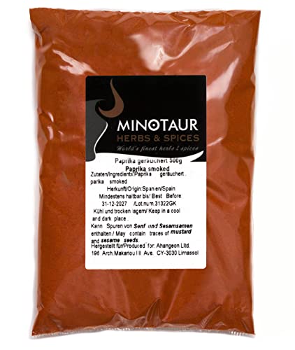 MINOTAUR Spices | Paprika geräuchert | 2 x 500g (1 Kg) Paprikapulver Smoked Cover